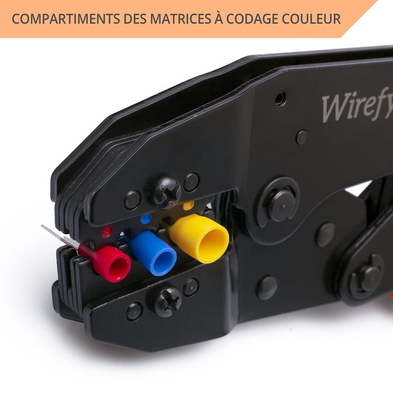 Wirefy Wire Crimping Tool for Insulated Connectors 22-10 AWG | Ratcheting Wire Crimper Tool | Crimp Pliers for Electrical Robust Terminal Crimper Connections - Image 2